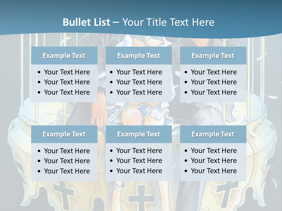 A Man And A Woman Sitting On A Bench PowerPoint Template