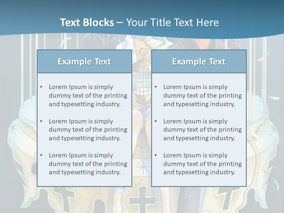 A Man And A Woman Sitting On A Bench PowerPoint Template