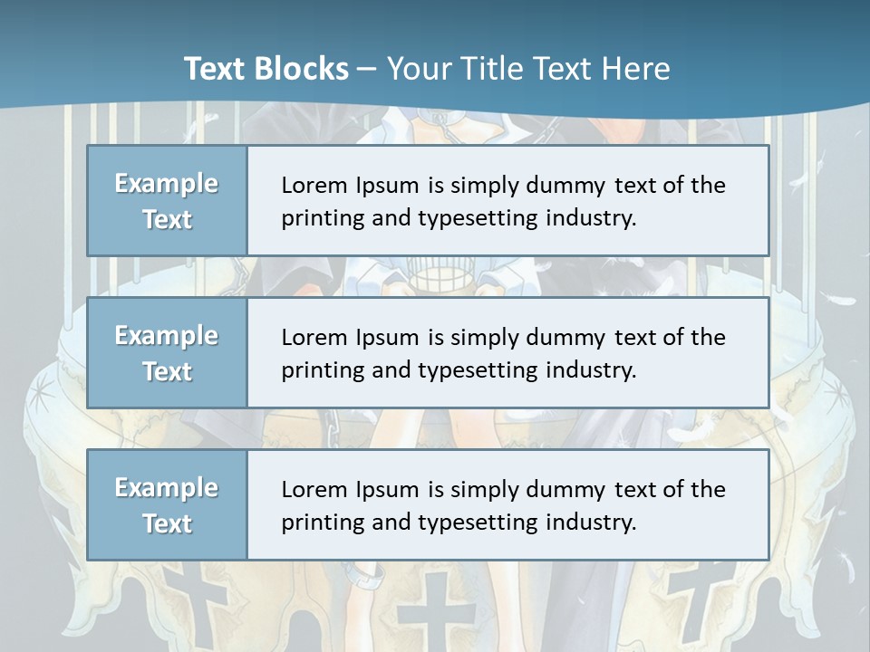 A Man And A Woman Sitting On A Bench PowerPoint Template