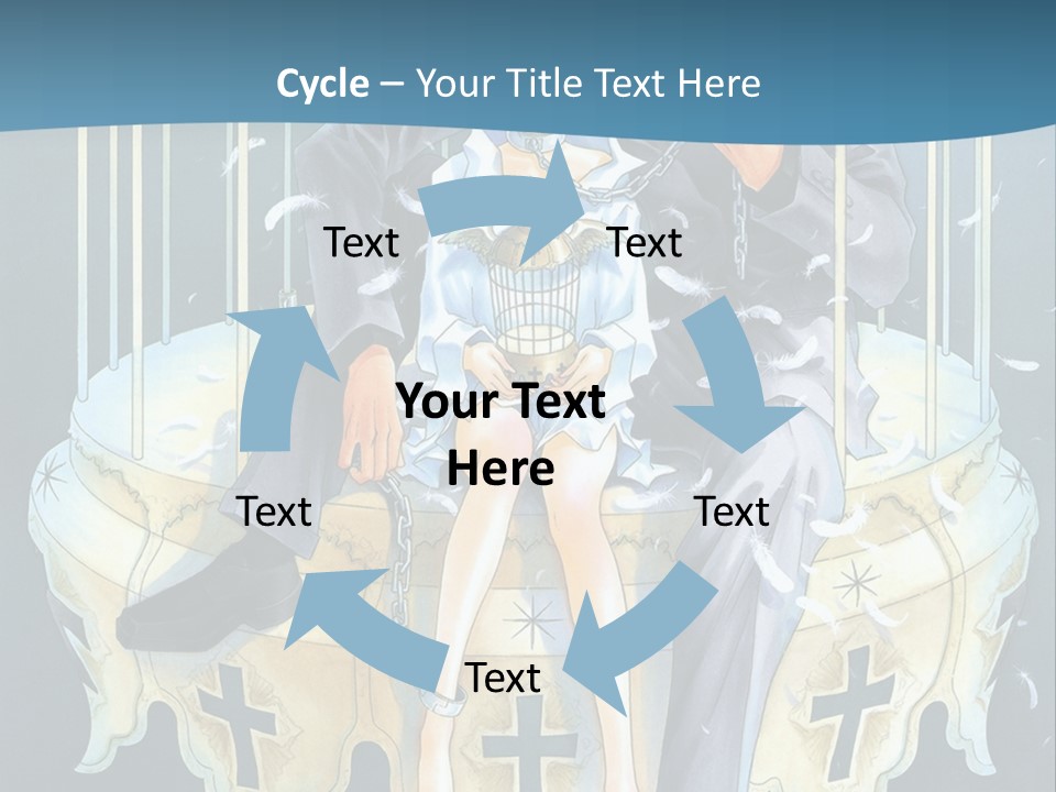 A Man And A Woman Sitting On A Bench PowerPoint Template