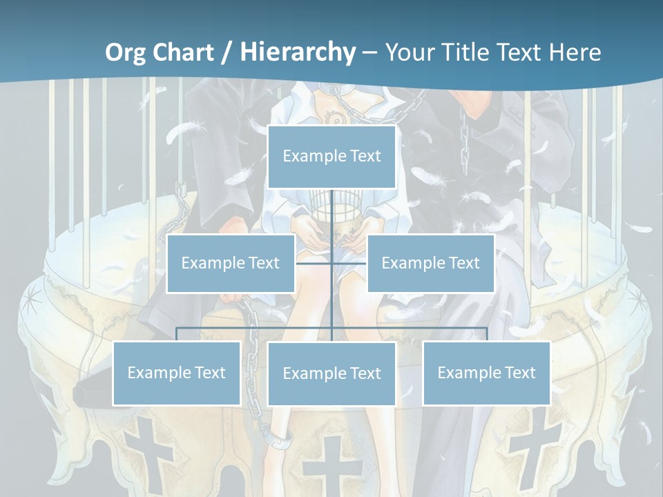 A Man And A Woman Sitting On A Bench PowerPoint Template