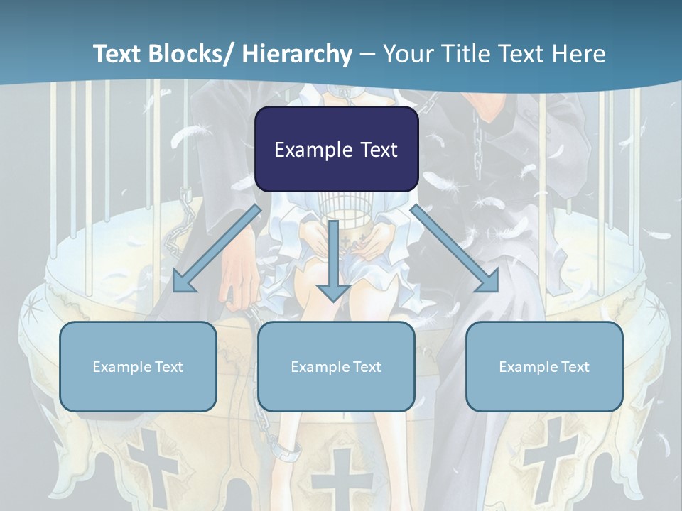 A Man And A Woman Sitting On A Bench PowerPoint Template