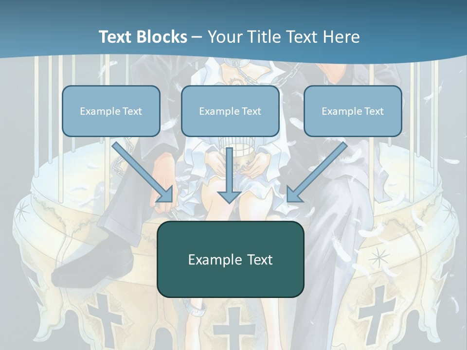 A Man And A Woman Sitting On A Bench PowerPoint Template