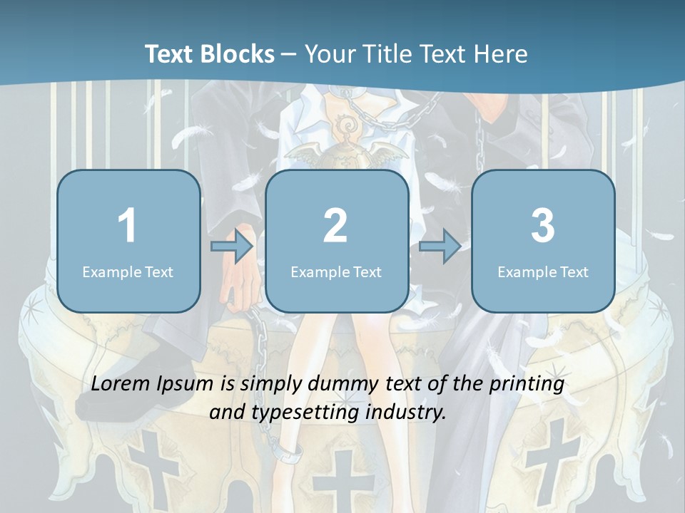 A Man And A Woman Sitting On A Bench PowerPoint Template