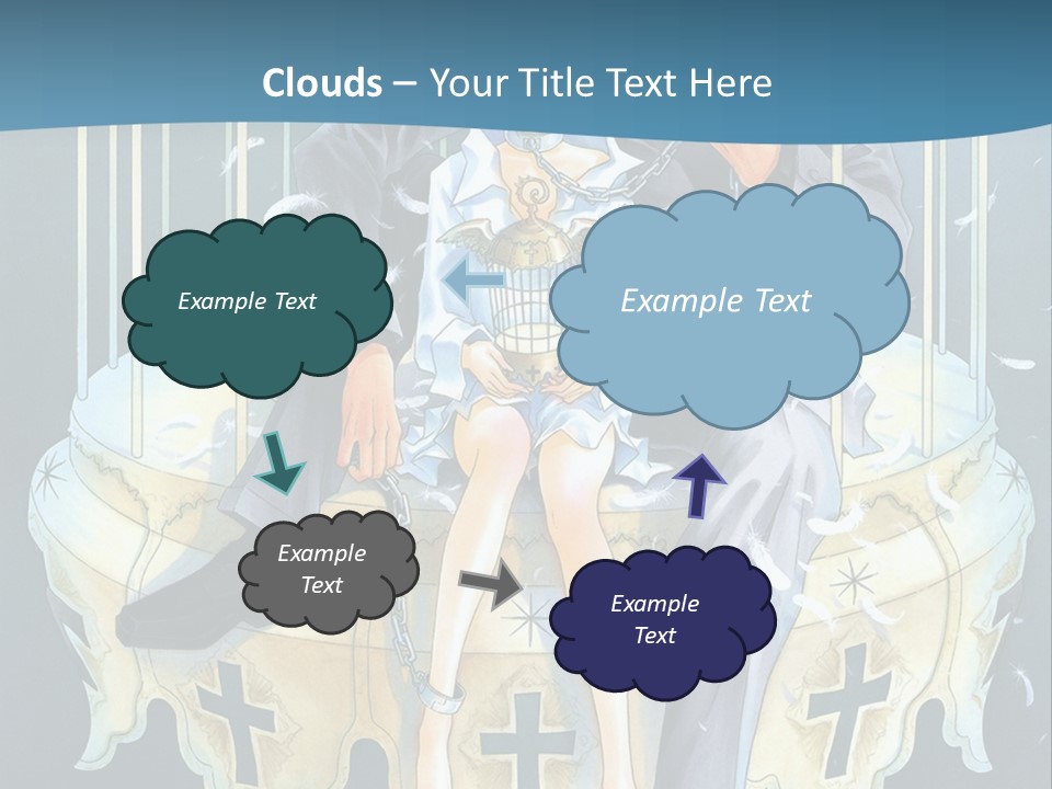 A Man And A Woman Sitting On A Bench PowerPoint Template