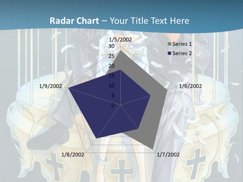 A Man And A Woman Sitting On A Bench PowerPoint Template