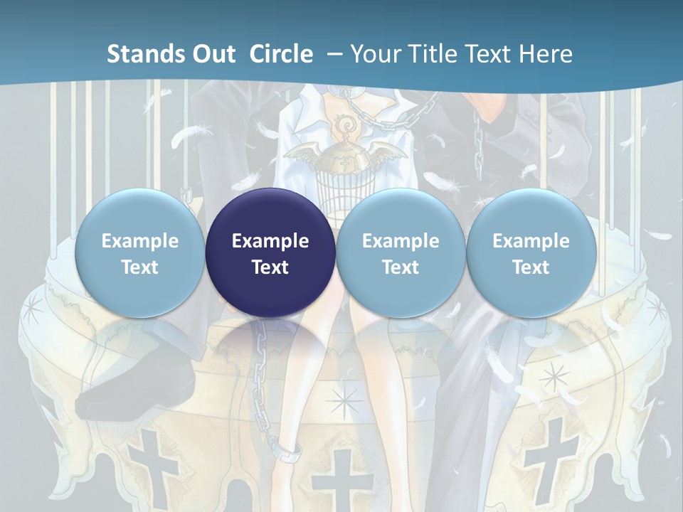 A Man And A Woman Sitting On A Bench PowerPoint Template