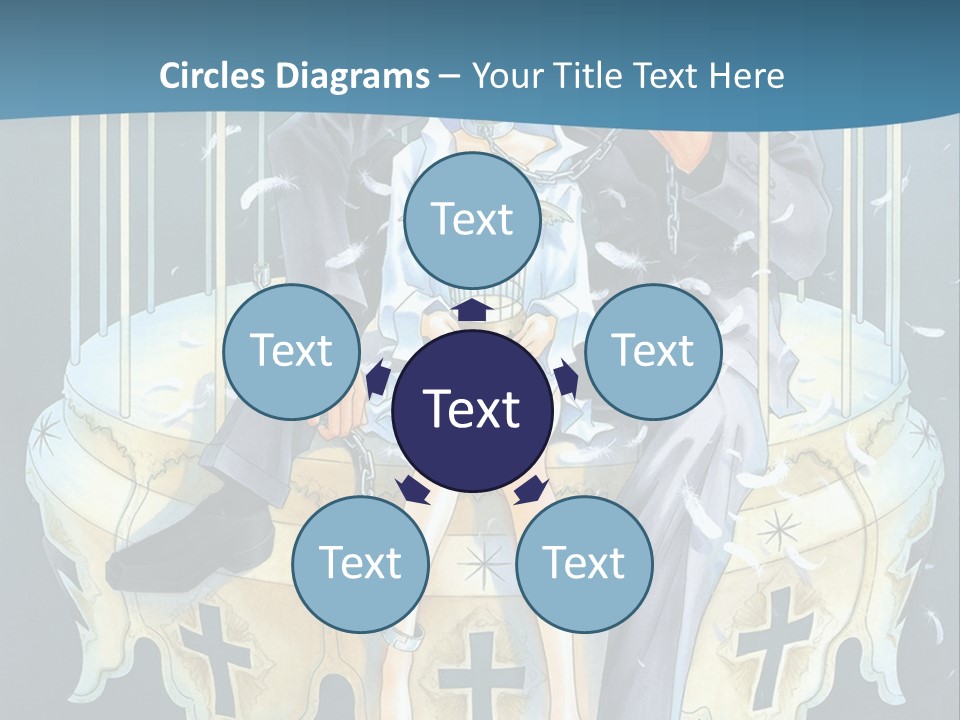 A Man And A Woman Sitting On A Bench PowerPoint Template