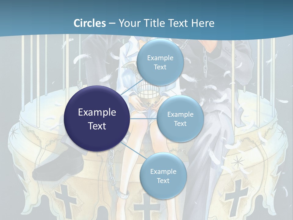 A Man And A Woman Sitting On A Bench PowerPoint Template