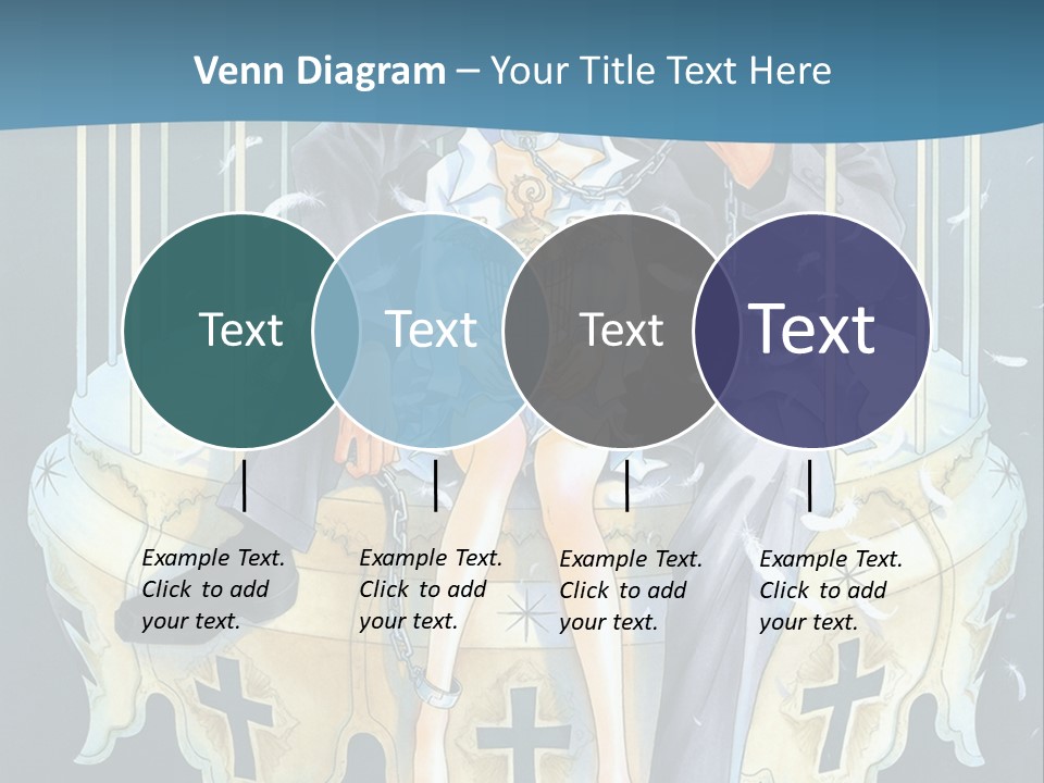 A Man And A Woman Sitting On A Bench PowerPoint Template