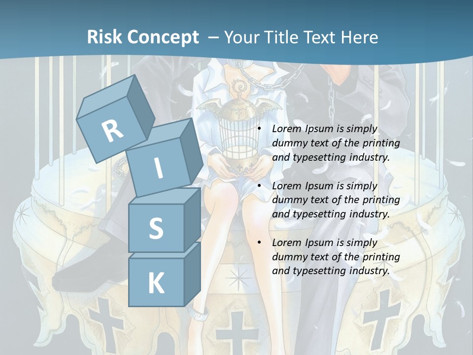 A Man And A Woman Sitting On A Bench PowerPoint Template