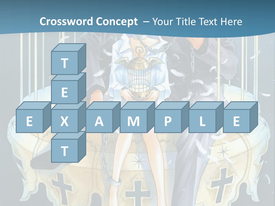 A Man And A Woman Sitting On A Bench PowerPoint Template