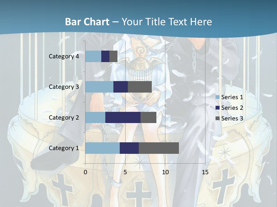 A Man And A Woman Sitting On A Bench PowerPoint Template