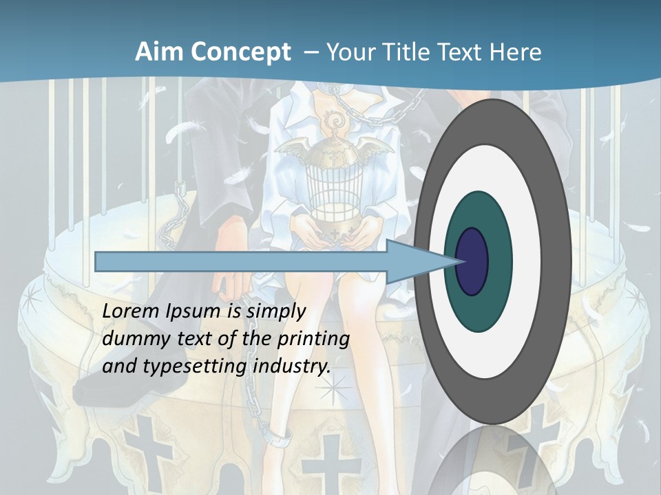 A Man And A Woman Sitting On A Bench PowerPoint Template