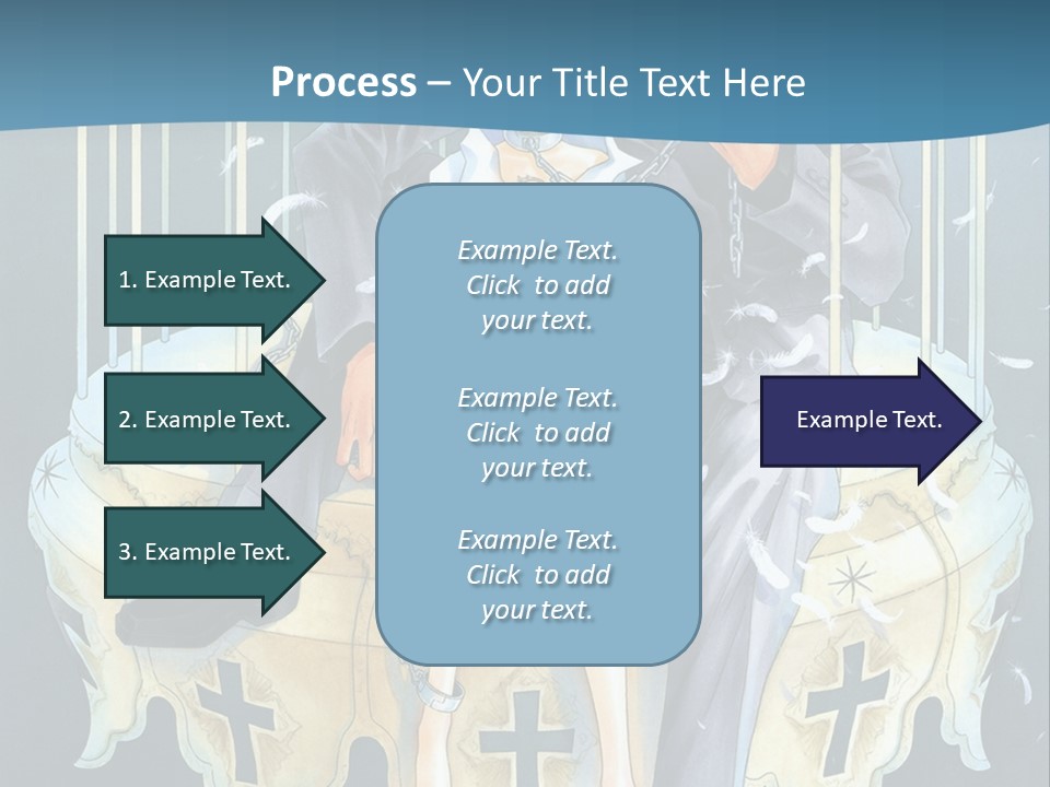 A Man And A Woman Sitting On A Bench PowerPoint Template