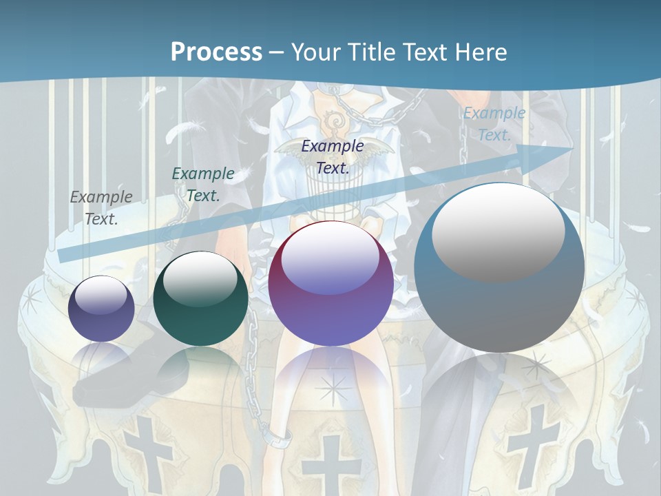 A Man And A Woman Sitting On A Bench PowerPoint Template