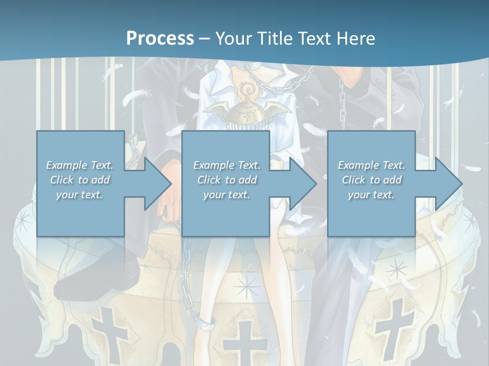 A Man And A Woman Sitting On A Bench PowerPoint Template