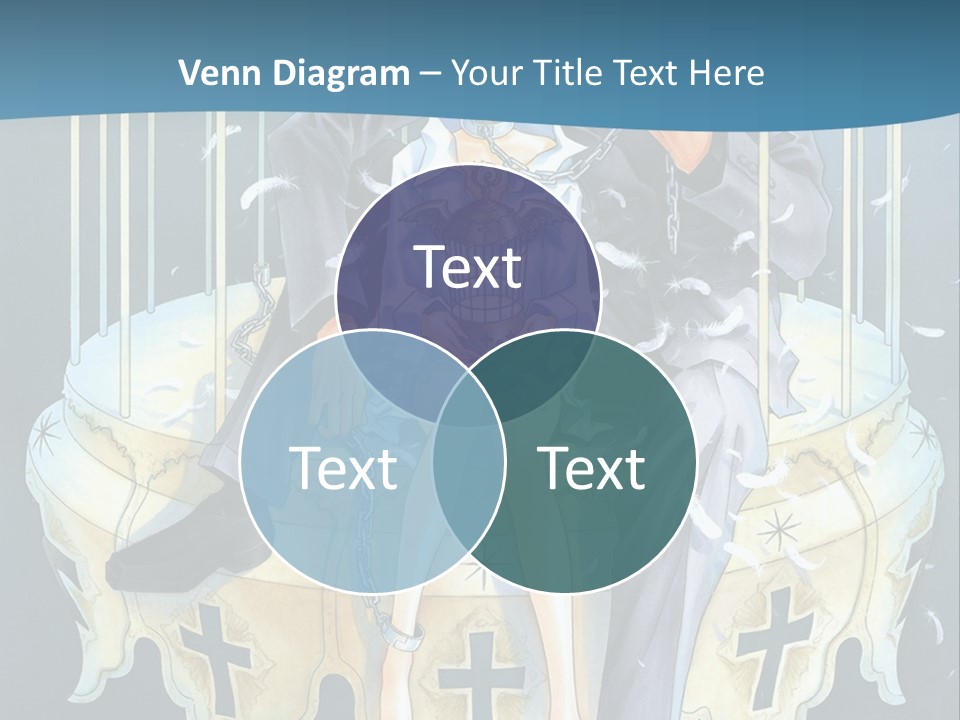 A Man And A Woman Sitting On A Bench PowerPoint Template