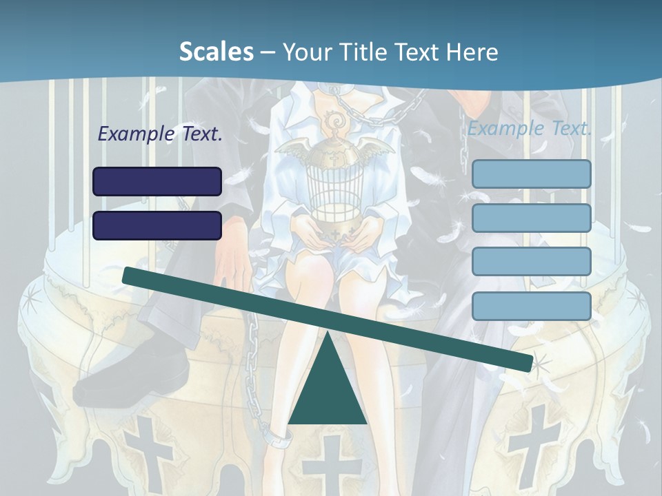 A Man And A Woman Sitting On A Bench PowerPoint Template