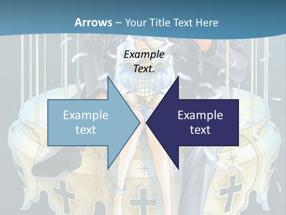 A Man And A Woman Sitting On A Bench PowerPoint Template