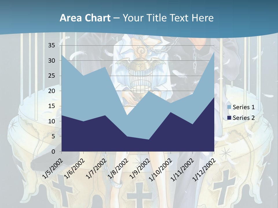 A Man And A Woman Sitting On A Bench PowerPoint Template