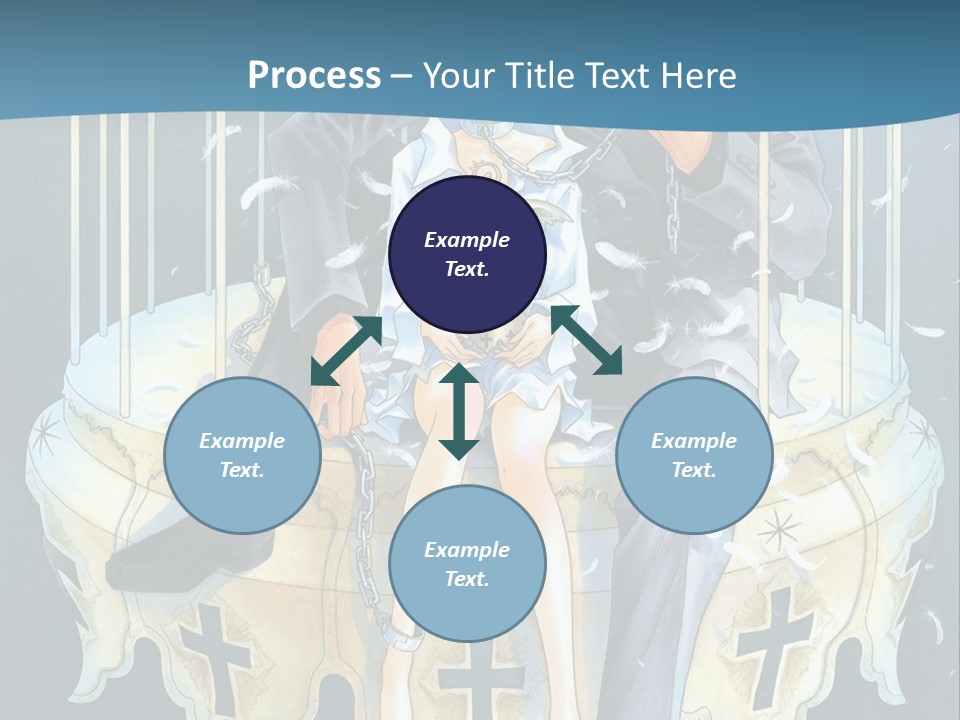 A Man And A Woman Sitting On A Bench PowerPoint Template