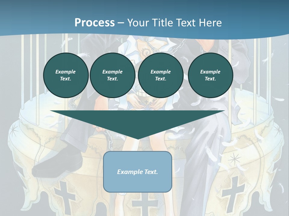 A Man And A Woman Sitting On A Bench PowerPoint Template