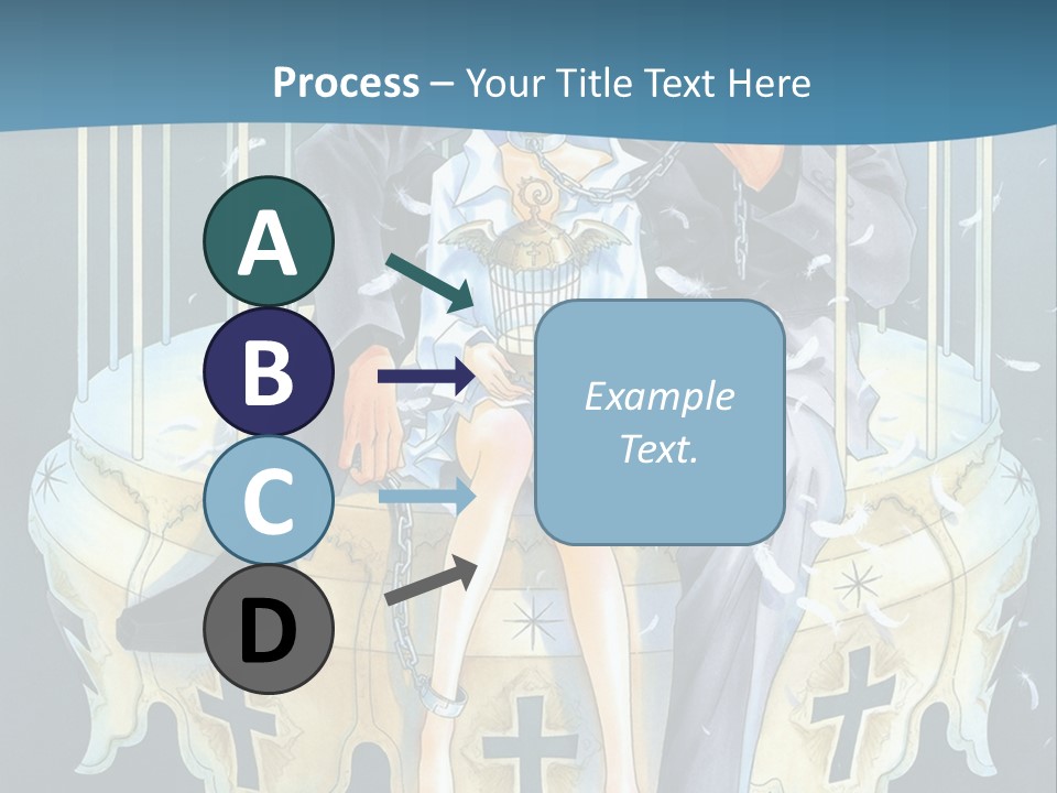 A Man And A Woman Sitting On A Bench PowerPoint Template