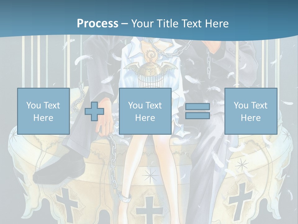 A Man And A Woman Sitting On A Bench PowerPoint Template