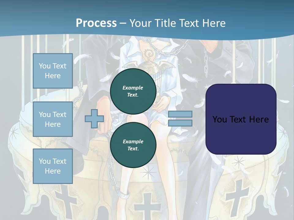 A Man And A Woman Sitting On A Bench PowerPoint Template