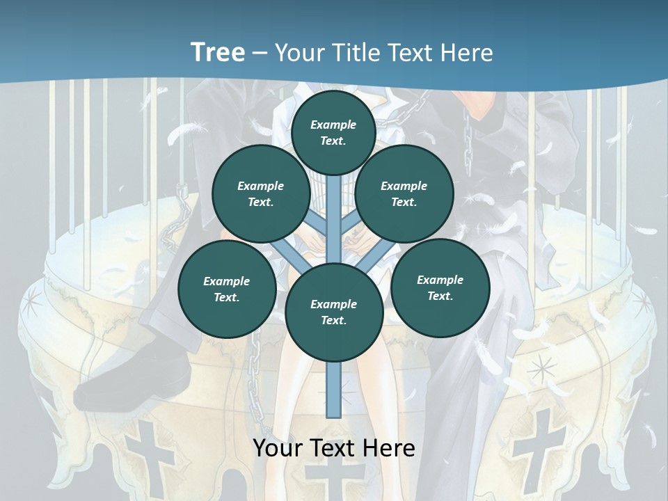 A Man And A Woman Sitting On A Bench PowerPoint Template