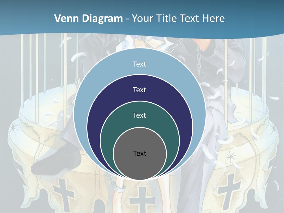 A Man And A Woman Sitting On A Bench PowerPoint Template