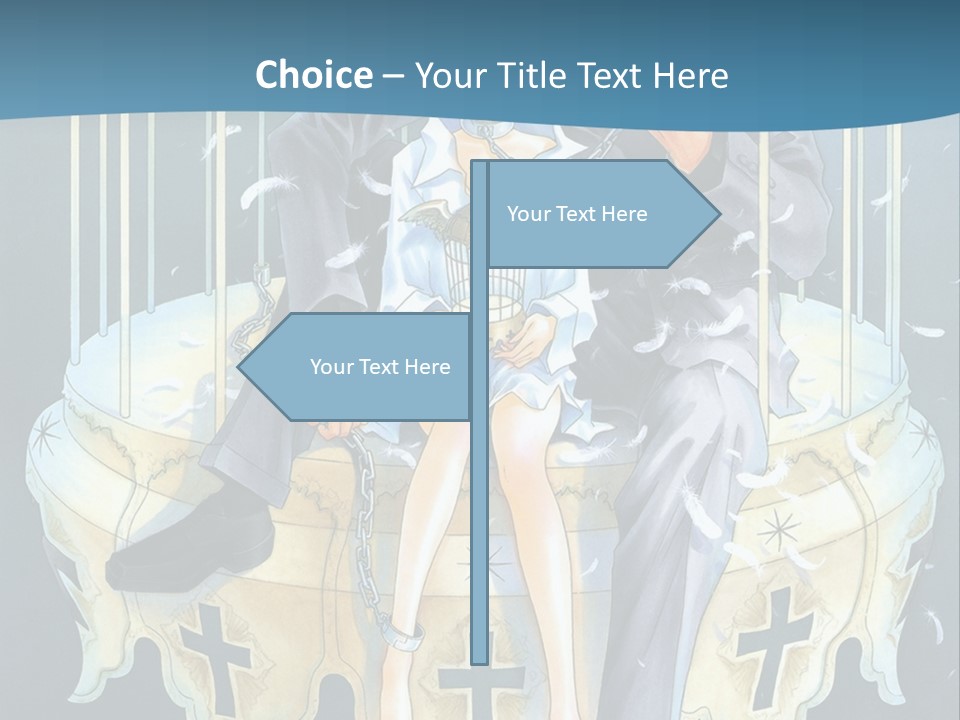 A Man And A Woman Sitting On A Bench PowerPoint Template