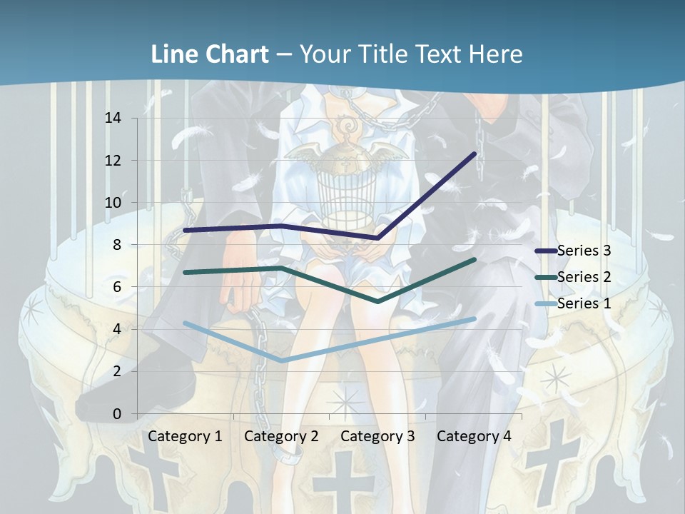 A Man And A Woman Sitting On A Bench PowerPoint Template