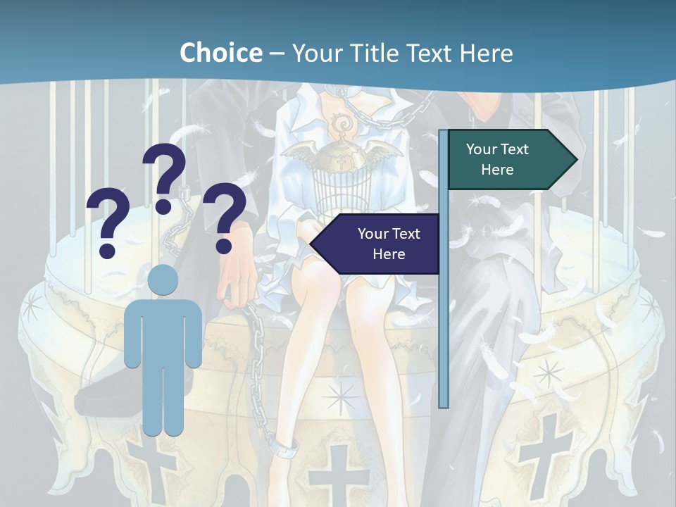 A Man And A Woman Sitting On A Bench PowerPoint Template