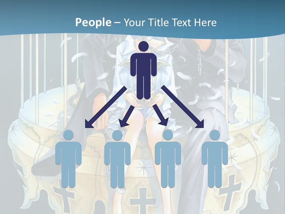 A Man And A Woman Sitting On A Bench PowerPoint Template