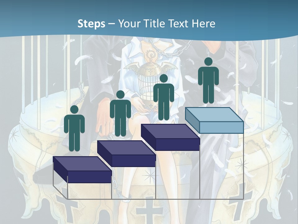 A Man And A Woman Sitting On A Bench PowerPoint Template