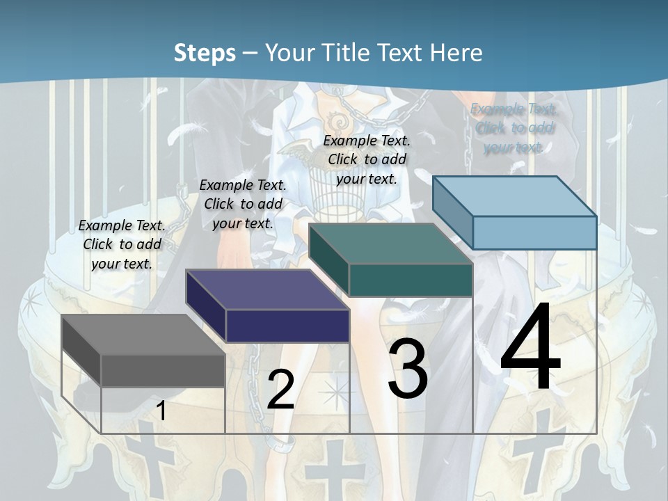 A Man And A Woman Sitting On A Bench PowerPoint Template