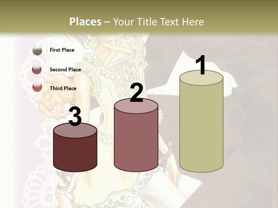 A Man And A Woman Kissing In Front Of A Green Background PowerPoint Template