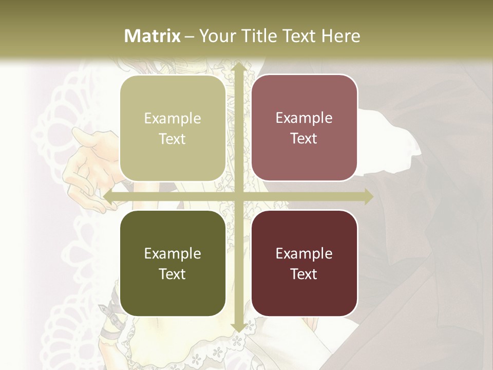 A Man And A Woman Kissing In Front Of A Green Background PowerPoint Template