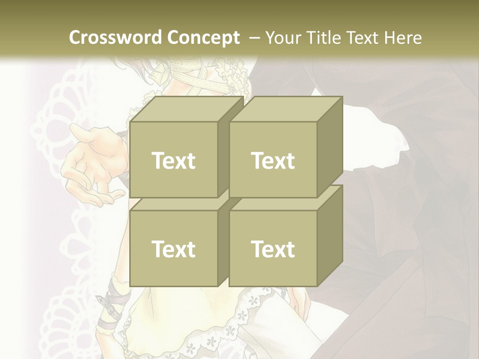 A Man And A Woman Kissing In Front Of A Green Background PowerPoint Template