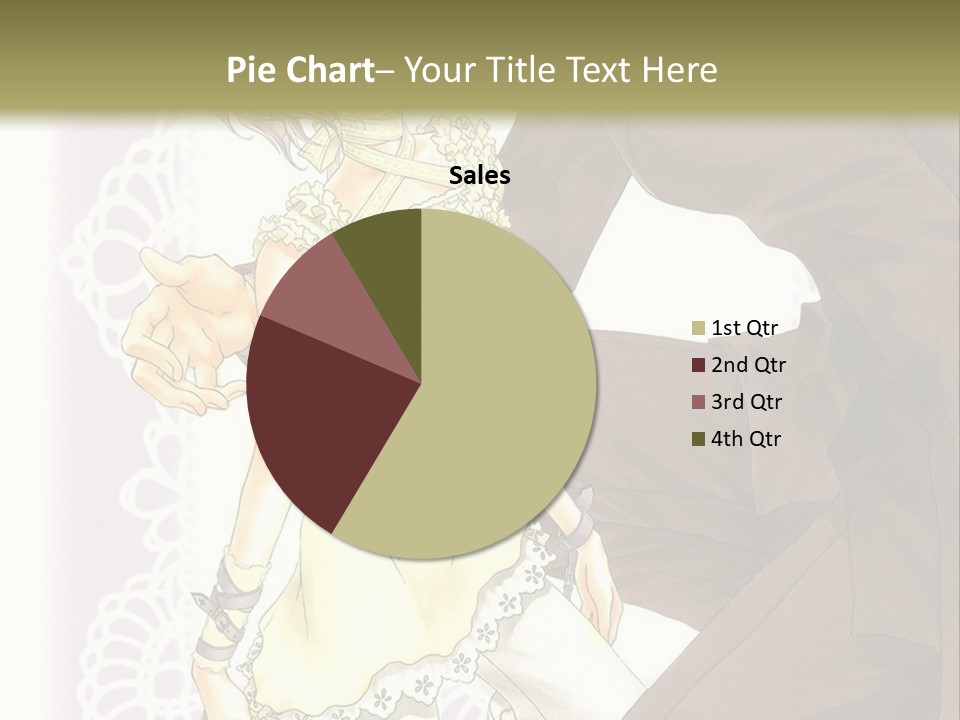 A Man And A Woman Kissing In Front Of A Green Background PowerPoint Template