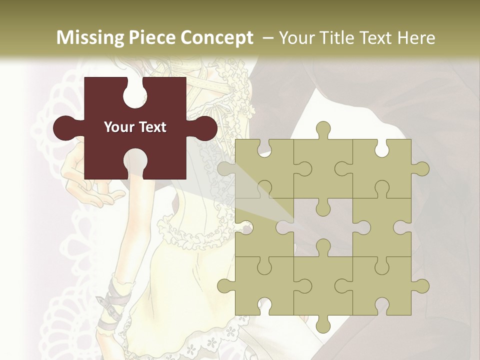 A Man And A Woman Kissing In Front Of A Green Background PowerPoint Template