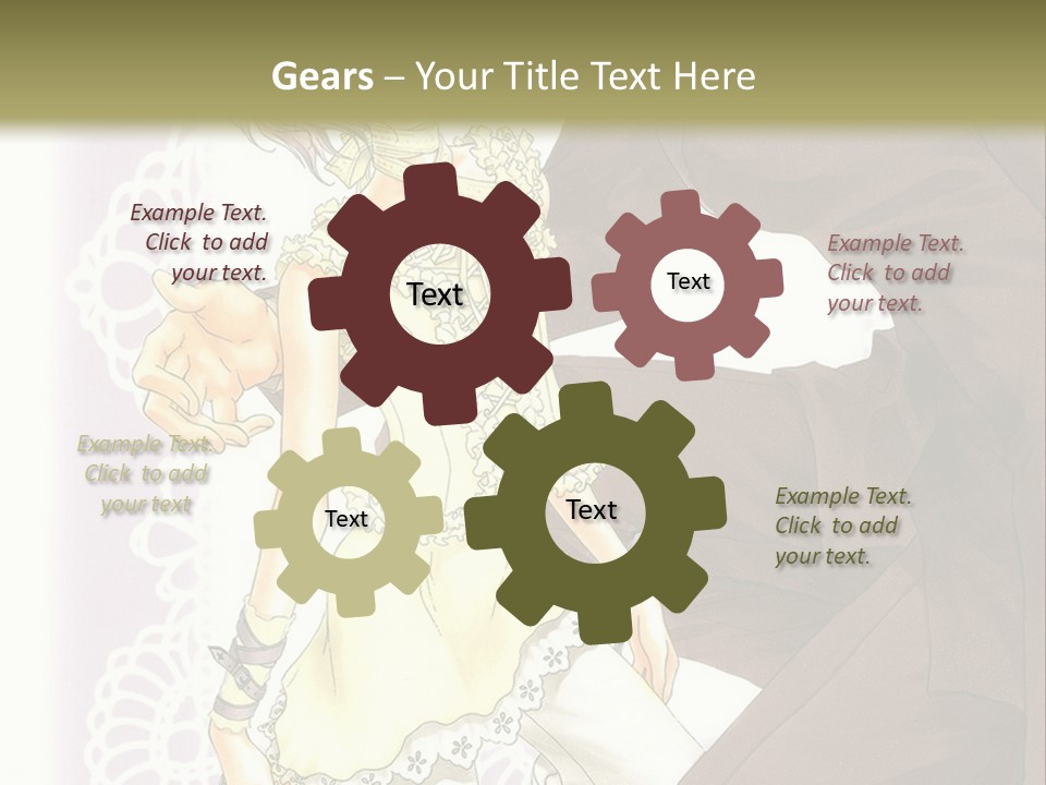 A Man And A Woman Kissing In Front Of A Green Background PowerPoint Template