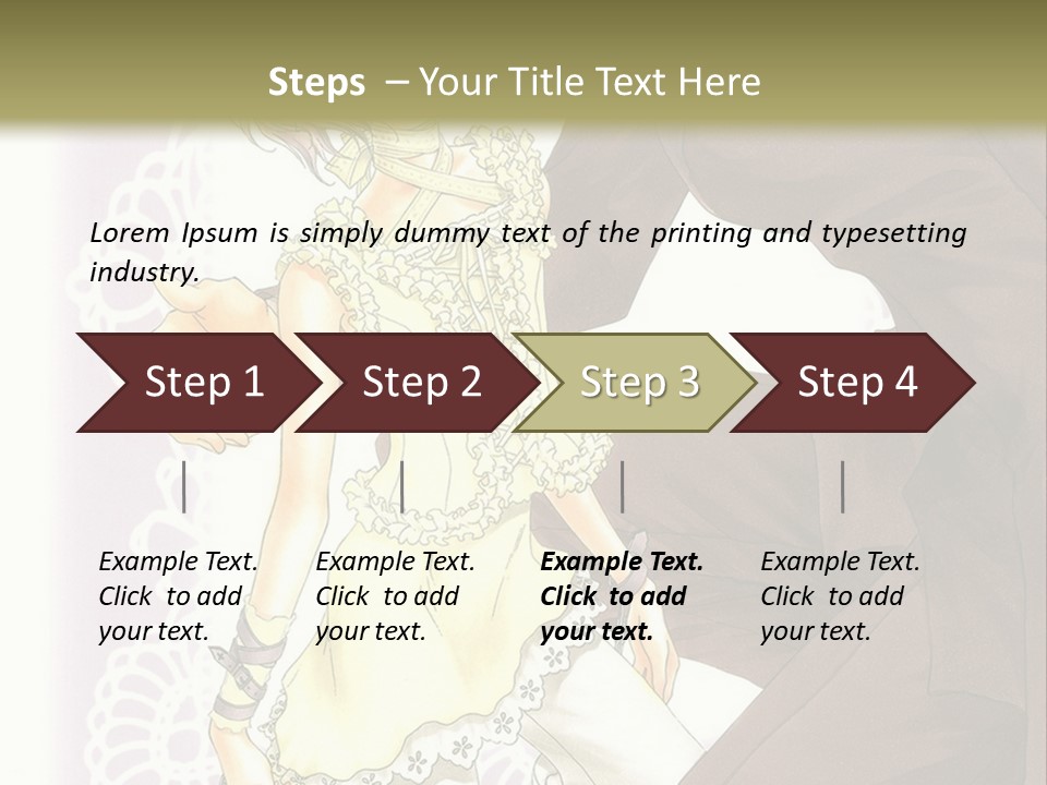A Man And A Woman Kissing In Front Of A Green Background PowerPoint Template