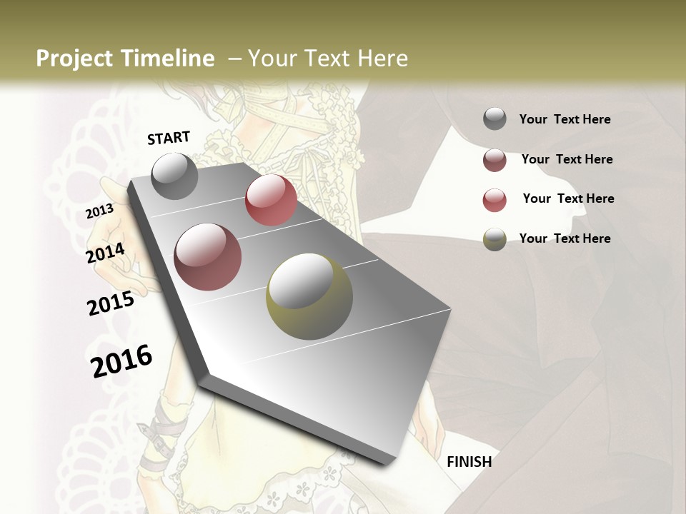 A Man And A Woman Kissing In Front Of A Green Background PowerPoint Template