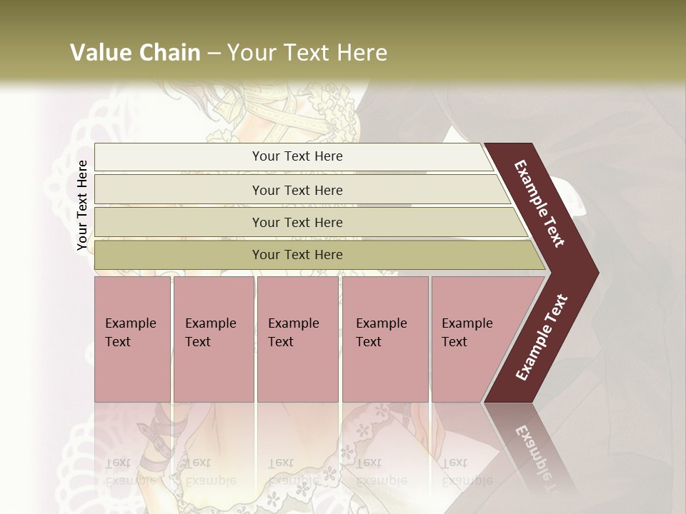 A Man And A Woman Kissing In Front Of A Green Background PowerPoint Template