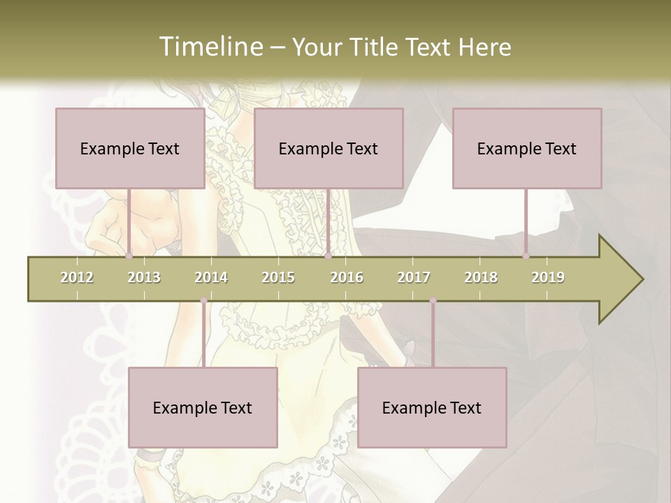A Man And A Woman Kissing In Front Of A Green Background PowerPoint Template