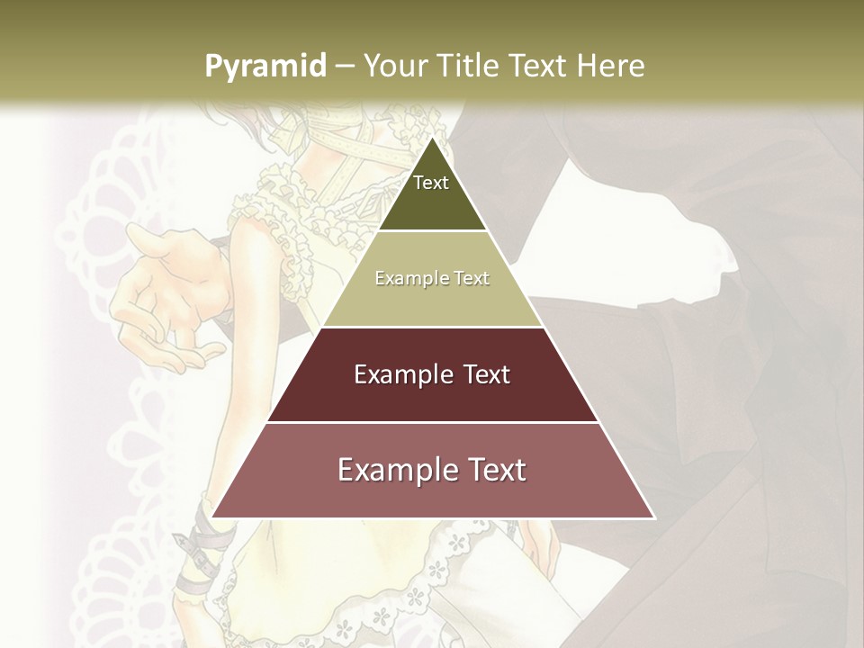 A Man And A Woman Kissing In Front Of A Green Background PowerPoint Template