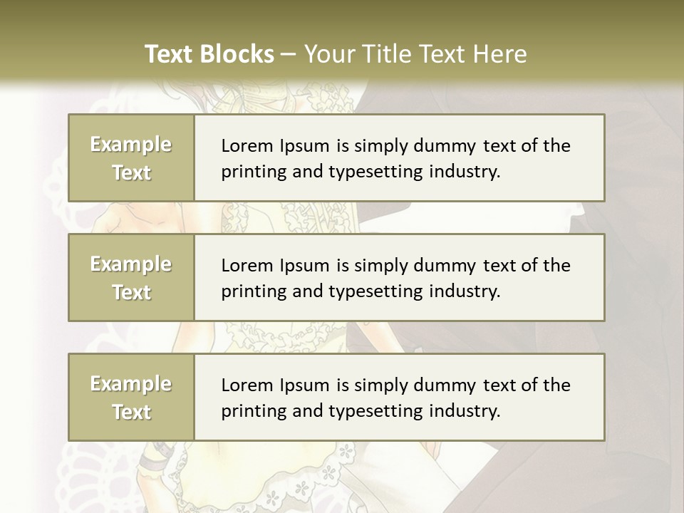 A Man And A Woman Kissing In Front Of A Green Background PowerPoint Template